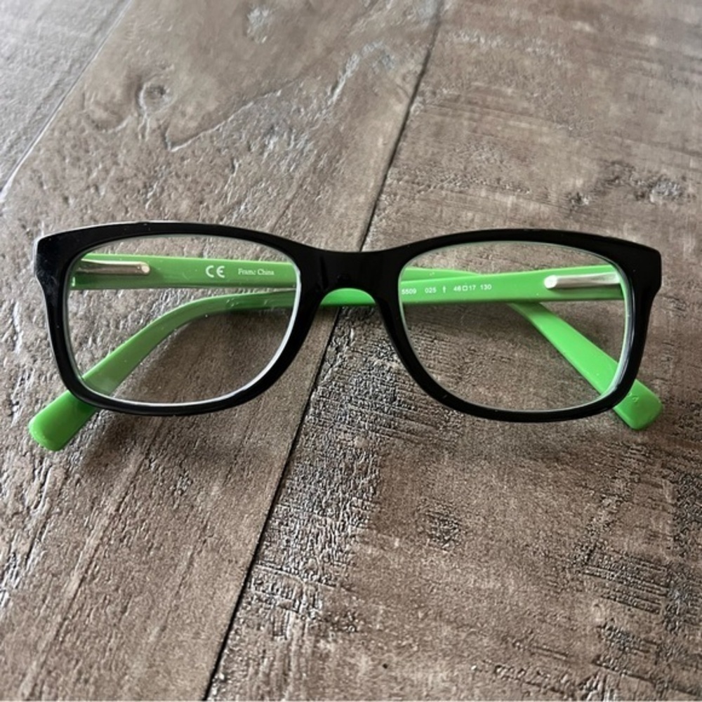 NIKE 5509 Boys RX Able Frames‎ Black/Green Size 46/17/130